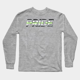 LGBTQ+ PRIDE: Agender Pride Flag Long Sleeve T-Shirt